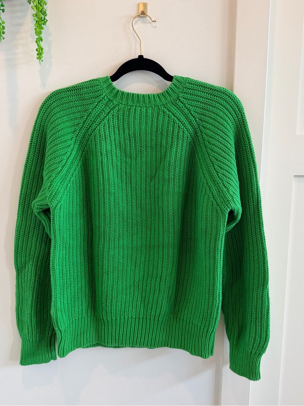 Michael Kors Bright Green Ribbed Knit Womens Long Sleeve Crewneck Sweater Size L - Picture 7 of 10